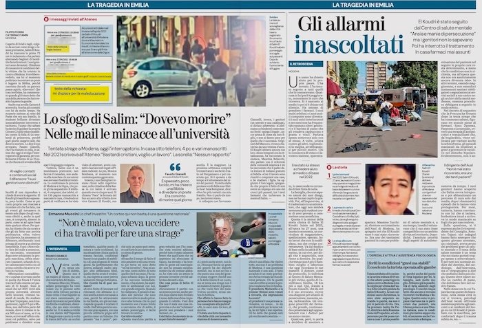 Tragedia a Modena - Media - Giornalismo Interculturale - Strage